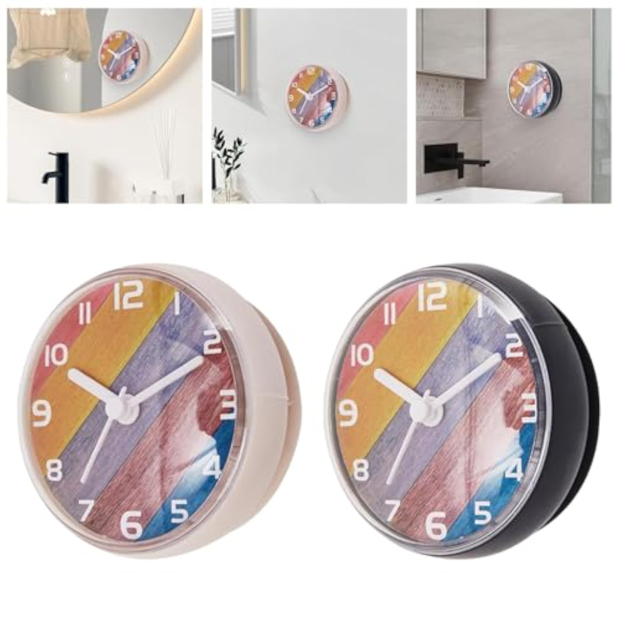 Small Digital Waterproof Bathroom Clock for Kitchen